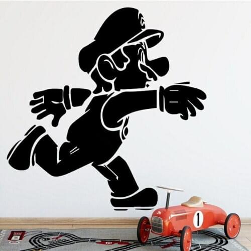 Cartoon Wall Decal Funny Running Super Figures Vinyl Window Wall Stickers Home Decor for Kids Bedroom Nursery Play Zone Q224