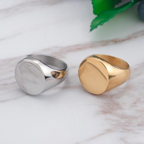 HaoYi Stainless Steel 316 Classic Polished Round Ring Men Couple Rings Party Male Finger Glossy Rings Jewelry Gift Wholesale