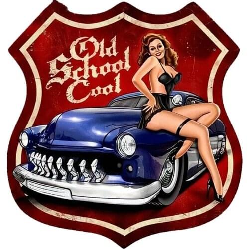 LLY-0784 Personality Car Stickers Retro Texaco Pinup Girl Modeling Decal PVC Cars Motorcycle Waterproof Exquisite Decals Decor