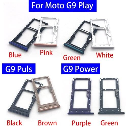New For Motorola Moto G9 Play / G9 Plus / G9 Power Sim Card Tray SD Card Reader Socket Slot Holder Replacement Part