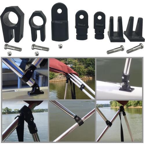 Sealux Bimini & Dodger Frame Hardware Deck Hinge Eye-end Jaw Slide Nylon Black Plastic Marine Accessory Boat Yacht Fishing