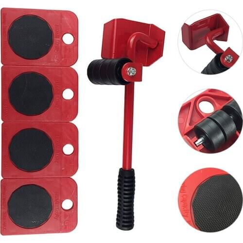 Furniture Lifter Heavy Professional Roller Move Tool Set Wheel Bar Mover Sliders Transporter Kit Trolley