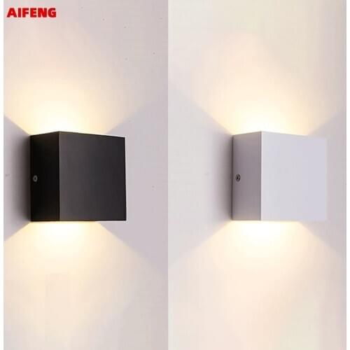 LED Wall Light Outdoor Waterproof IP65 6W 12W AC 85 - 265V Modern Porch Wall Sconce Light Indoor Landscape Lighting