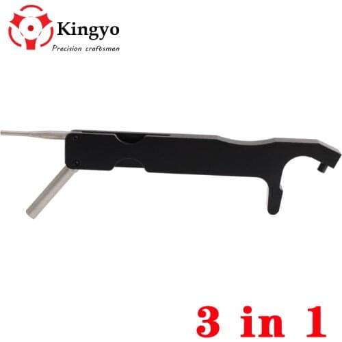 Tactical 3 in 1 Glock Magazine Plate Disassembly Removal Tool Front Sight Installation Hex Takedown Pin Punch Kit for Hunting