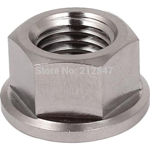View large image M10x1.25mm TC4 Titanium Ti Flange Nut DIN 6923 for Bolt Screw Fastener Washer