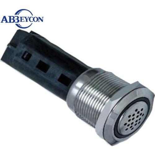 1934 19mm anti-vandal metal buzzer 19mm stainless steel 24V/220V RED LED illuminated metal buzzer