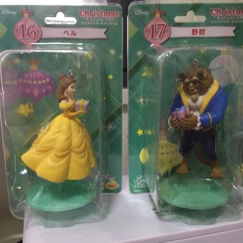 2PCS/lot 7cm 9cm 2020 box Disney Christmas pendant beauty and beast collection