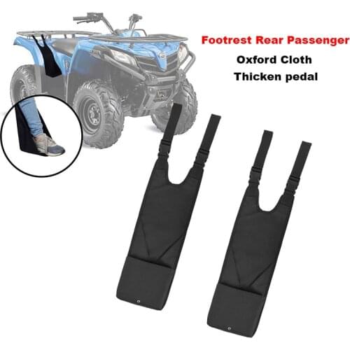 2pcs Foot Pegs Black Heavy Duty Hanging Oxford Cloth Foldable ATV Rear Seat Footrest Pedal Pads