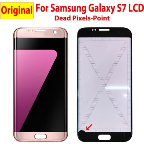5.1" Original Dead Pixel With Dot LCD For Samsung Galaxy S7 LCD Display Screen Touch Digitizer For Samsung S7 G930F Display