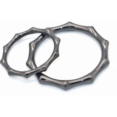 50/38mm Gun Black Bamboo O Rings Non-welded connector Loop Craft Circle Ring Round Strap Circle Buckle Backpack Buckle