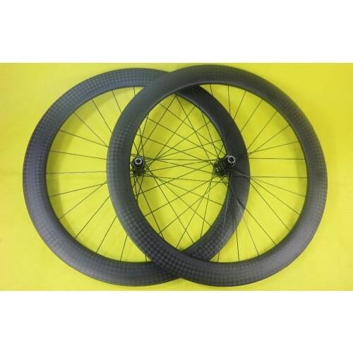 700C 60mm clincher road disc carbon wheels 26mm wide 12k matte Novatec D411SB-CL D412SB-CL cyclocross bicycle wheelset