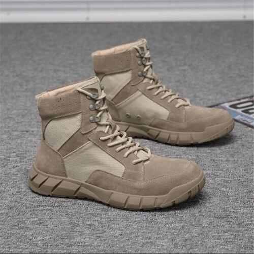 Army Combat Training Tactical Military Boots Men Women Outdoor Hiking Climbing Sports Light Breathable Desert Sneakers Shoes