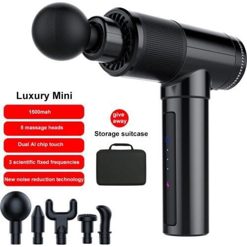 Massage Gun Cordless Percussion Massager Quiet Powerful 4 Massage Heads Provides Full Body Relief for Muscle Ache Pain