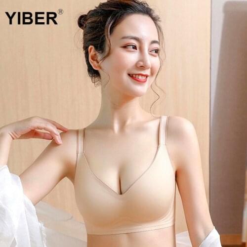 Seamless Womens Latex Bra Lot Sexy Bralette Lingerie Push Up Bra Without Underwire Underwear Women Backless Plus Size Sports Bra