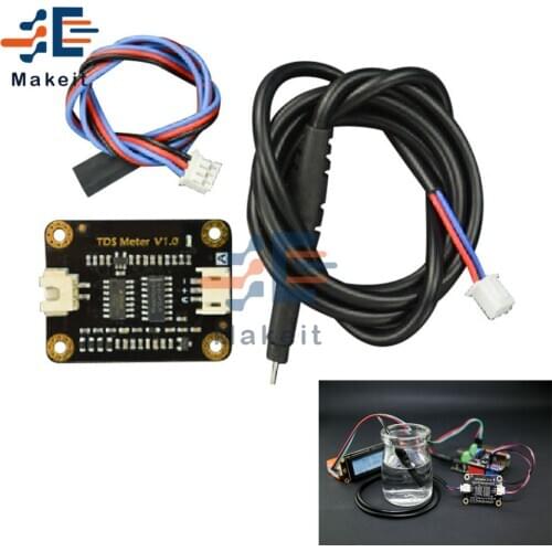 DC 3.3-5.5V Water Conductivity Analog TDS Sensor Module Tester Liquid Detection Water Quality Monitoring Meter for Arduino