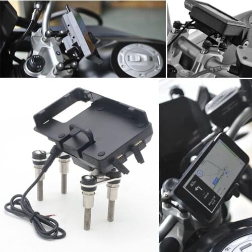 Handlebar Stand Holder Phone Mobile Phone GPS Plate Bracket For BWW R1200R R1200RS F750GS F850GS 2018