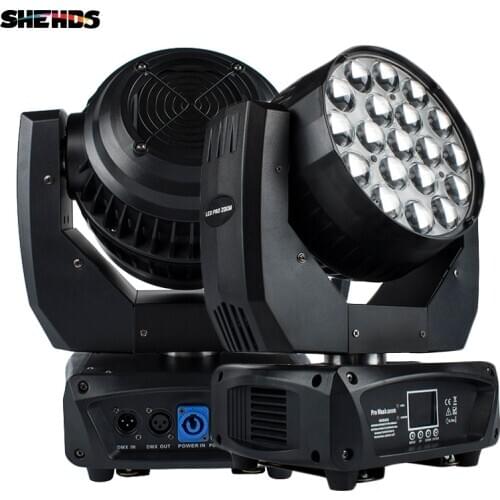 Good Price for 2Pcs Beam+Wash 19x15W RGBW Zoom Lighting DMX Control For Christmas Lights indoor Disco lighting DJ Stage Events