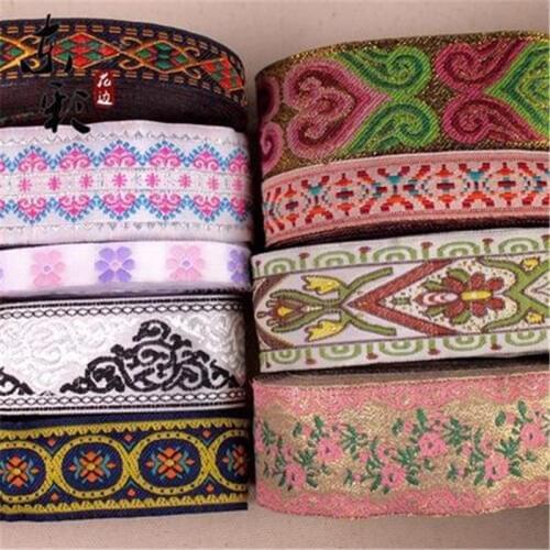 Exquisite Ethnic Style Embroidery Jacquard Lace Ribbon Minority Clothing Accessories Curtains Decoration