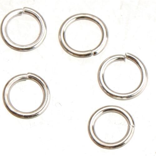 Jewelry accessories 7mm jump rings for jewelry making 1mm thickness shiny silver metal diy iron open split ring fashion new 50g