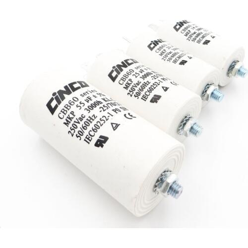 Motor Run Capacitor 250 VAC 60mf 55mf 50mf 45mf 40mf 35mf 30mf 20mf 18mf 16mf 15mf 14mf 12.5mf 12mf 10mf 8mf 7mf 6mf 5mf V Volt