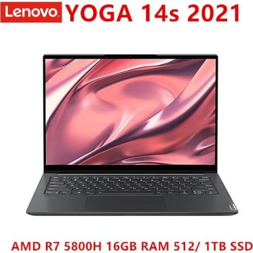 Lenovo YOGA 14s Laptop 2021 AMD Ryzen 7 5800H 16GB RAM 512GB/1TB SSD 14 Inch Full Screen Notebook 2.8K 90Hz IPS Office Ultrabook