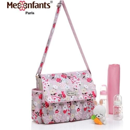 Mesenfants 4 PCS/set Baby Nappy Bags Multifunction Diaper Bag Mother Maternity messenger bags hobos Baby Stroller Bag