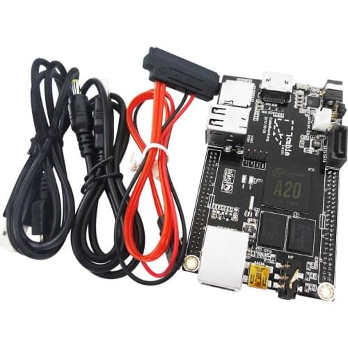1 Set = 1pcs Raspberry Pi Mini PC Cubieboard 1GB ARM Development Board Cortex-A7 + SATA Cable+ 1pcs Power Supply Wire