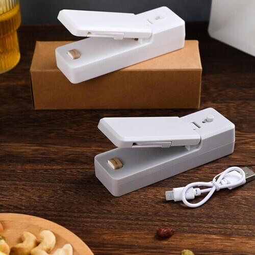Mini Heat Sealer USB Charging Magnetic Practical Household Food Plastic Packing Bag Hand Press Seal Machine Handy Bag Clips 2020