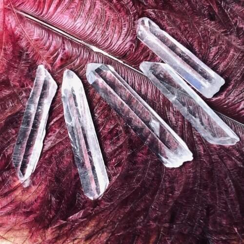 5Pcs Natural 100 % Himalayan white crystal column, single crystal home decoration & gem & feng shui