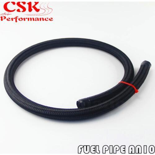 STAINESS STEEL NYLON NBRAIDED 10AN AN10 10-AN OIL/FUEL/GAS LINE/HOSE 1 METER 1M 3 FEET