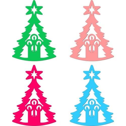 New Christmas tree, candles Wooden die Scrapbooking C-340-1 Cutting Dies for common die cutting machines on the market