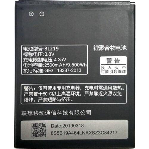 Newest 2500mAh Li-ion BL219 Battery for Lenovo A880 S856 S810t A850+ A889 A890e A916 Phone Replacement Batteries Bateria