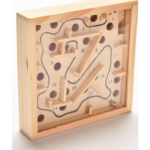 New Solitaire Game Wooden Puzzle Toy Maze Board Kids Children Learning Intelligence Game Classic Labyrinth Balance Board Puzzles