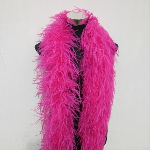 The New 6ply Fluffy Rose Ostrich Feather Boa Christmas Diy Craft Jewelry Wedding Carnival Plumas