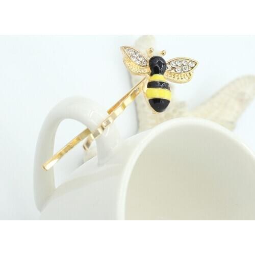Wholesale Fashion Simple Hairwear Jewelry Small Fresh Cute Color Dripping Bee Hair Sticks For Women Feature Namour Charm Gift