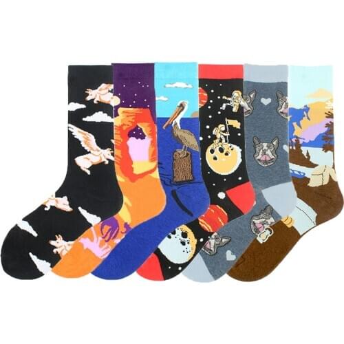 Autumn Winter New Product Hip Hop Unisex Funny Socks Fashion Personality Breathable Skateboard Happy Socks High Quality Socks