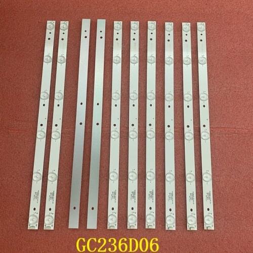 60pcs/lot 6LED(3V) 423mm LED Backlight bar strip For GC236D06-ZC14F-03 303GC236031