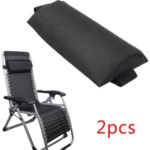2 Pcs Outdoor Portable Pillow Detachable Pillowcase for Folding Sling Chairs Headrest Adjustable Durable Head Cushion Pillow