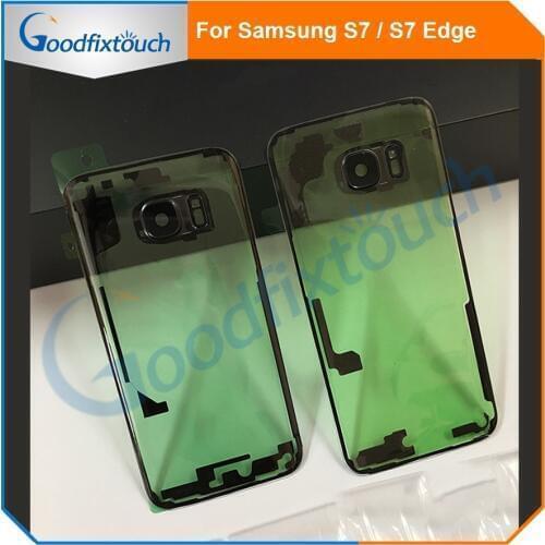 For Samsung S7 Edge S8 Plus S9 Plus G930 G935 G950 G955 G960 G965 3D Transparent Glass Back Housing Battery Cover Rear Door Case