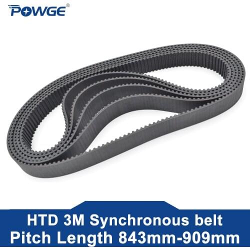 POWGE 5pcs HTD 3M Timing belt 309 3M 9 Perimeter 309mm width 9mm Teeth 103 Rubber HTD3M synchronous belt 309-3M-9 closed-loop