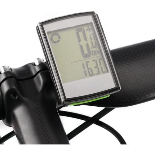 ROCKBROS Waterproof Bicycle Computer LCD Backlight Stopwatch Wireless Cycling Bike Computer Speedometer Odometer MTB Accessories
