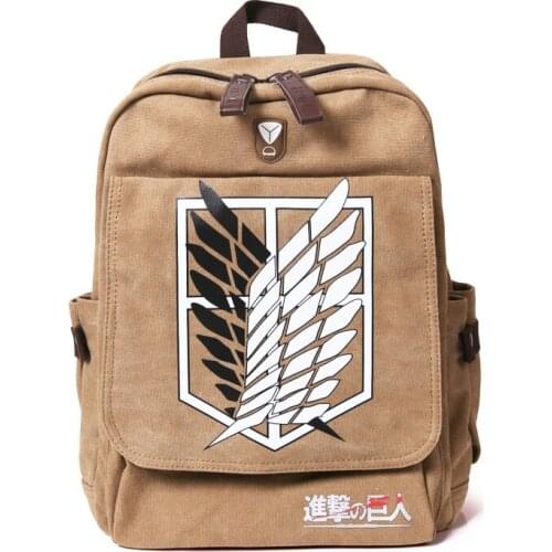 Attack on Titan Backpack Men Women Canvas Japan Anime Printing School Bag for Teenagers Travel Bags Mochila Galaxia