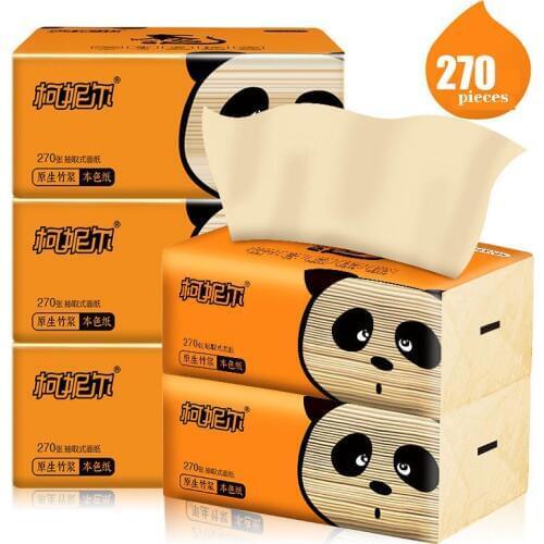 10bags Paper Extraction 270 Sheets 3-layers Skin-Friendly Paper Extraction Protogenesis Napkin Household Tissue Paper Non-Smell