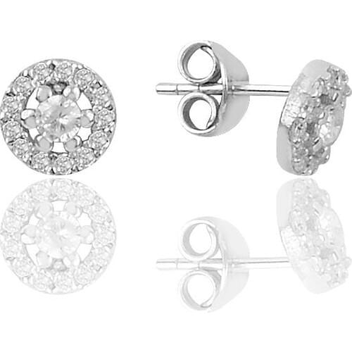 Willowy Si̇lver Silver Diamond Model Earrings
