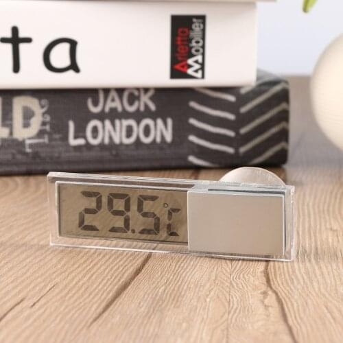 Digital LCD Display Car Windshield Temperature Meter Suction Vehicle Thermometer Automobile Rear View Mirror Thermometer