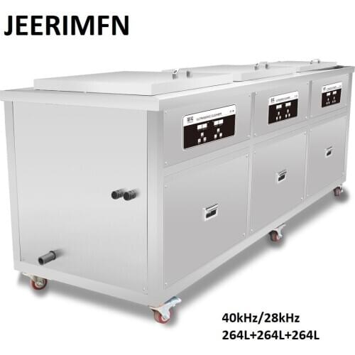 Ultrasonic Cleaner 3000W Three SUS304 Tanks Filter Rinse Drying Gun DPF Oil Rust Remove Plastic Mold Motor Ultrasound Clean Bath