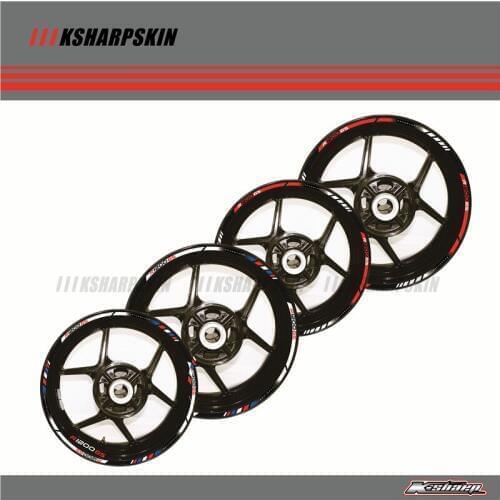 12 X Thick Edge Outer Rim Sticker Stripe Wheel Decals FIT BMW R1200GS ADVENTURE 19''17