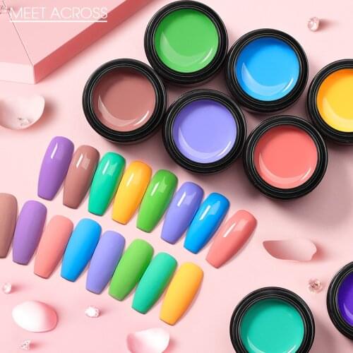 MEET ACROSS 24pcs Gel Nail Polish Set Kit Semi Permanent UV Hybrid Varnish for Manicures Glitter Nails Art Gel Polish Set