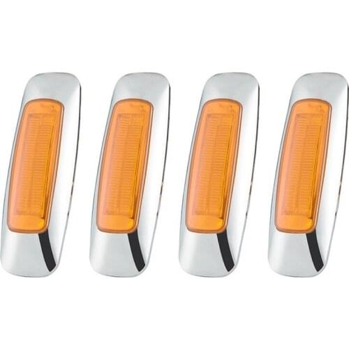 4Pcs LED Diode Light Warning Light Oval Clearance LED Side Marker Lamp For Truck Trailer Accessories