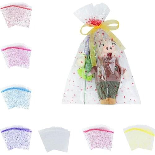 50Pcs/Set Transparent Plastic Candy Bag Holiday Wedding Birthday Gift Packaging Bags For Party Candy Toy Packaging Bag Supplies